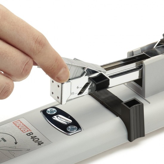 Capsator Novus profesional B40/4, 100 coli, capse 23/6-23/13 super, negru/gri