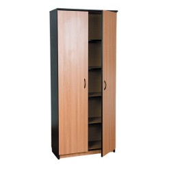 Dulap inalt Office Line, PAL, stejar/negru, 80x36x185 cm Dulap inalt Office Line, PAL, stejar/negru, 80x36x185 cm