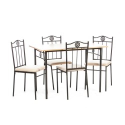 Set masa Victory natur cu 4 scaune
