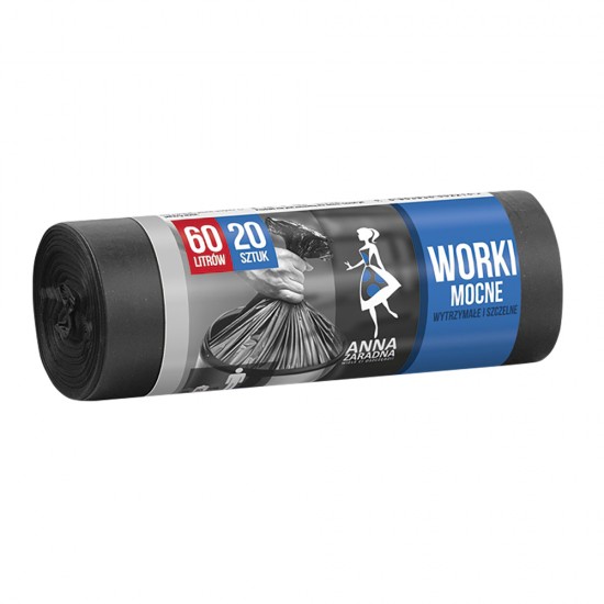 Saci menajeri negri HD-LD 60L 72 x 60 cm 14 microni 20 bucati/set, igienici, impermeabili, rezistenti