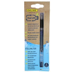 Stilou Online 2nd Life, varf M, albastru, in blister.