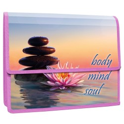 Mapa din plastic cu burduf, A4, design ZEN Mapa din plastic cu burduf, A4, design ZEN