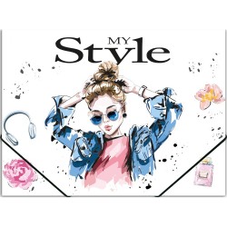 Mapa din plastic inchidere cu elastic, A4, design Style Mapa din plastic inchidere cu elastic, A4, design Style