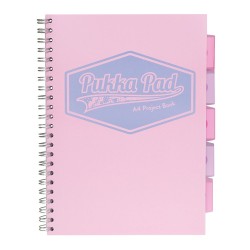 Caiet A4 cu spira si separatoare Pukka Pads PB Pastel, matematica, roz Caiet A4 cu spira si separatoare Pukka Pads PB Pastel, matematica, roz