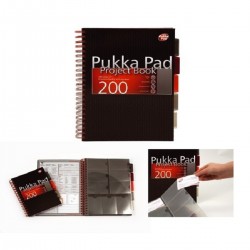 Caiet A4 cu spira si separatoare Pukka Pads City, carton rigid, 200 file, dictando, negru Caiet A4 cu spira si separatoare Pukka Pads City, carton rigid, 200 file, dictando, negru