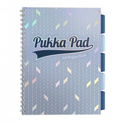 Caiet A4 cu spira si separatoare Pukka Pads PBG, 200 file, matematica, albastru deschis Caiet A4 cu spira si separatoare Pukka Pads PBG, 200 file, matematica, albastru deschis