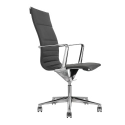 Scaun directoral Moon, piele, negru