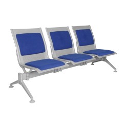 Scaun de asteptare, fara brate, 3 locuri