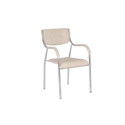 Scaun vizitator cu manere bej