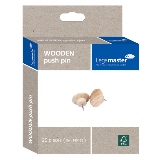Pioneze Legamaster, lemn pentru panou pluta 25 bucati