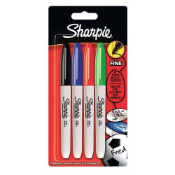 Set marker permanent Papermate, Sharpie, 4 culori, standard Set marker permanent Papermate, Sharpie, 4 culori, standard