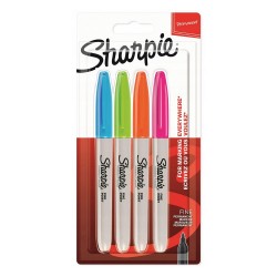 Set marker permanent Papermate, Sharpie, 4 culori, vivid Set marker permanent Papermate, Sharpie, 4 culori, vivid