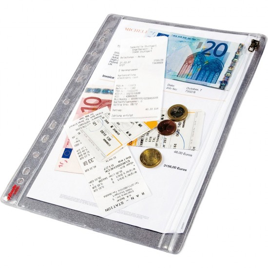 Folie de protectie Esselte cu fermoar, cristal, 200 microni, set de 5 buc