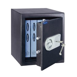 Seif TOSCANA50 incuietoare pe cheie 420x350x380mm, negru, capacitate 27 litri, rezistent, durabil