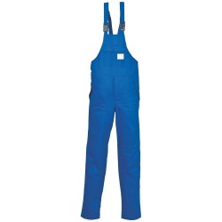 Pantaloni pieptar, ignifugi bumbac 310 g/mp marimea 50, bretele elastice, talie ridicata