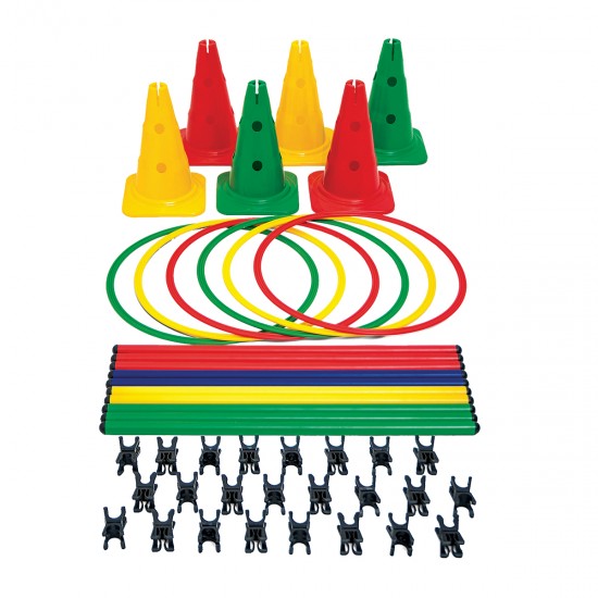 Set fitness 46 piese, cercuri, clipuri, conuri, bete