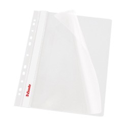Dosar PP cu multiperforatii Esselte VIVIDA, A4, alb, 10 buc/set