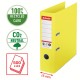 Biblioraft Esselte No.1 Power Recycled, carton reciclat si reciclabil cu amprenta CO2 neutra, A4, 75 mm, galben