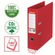Biblioraft Esselte No.1 Power Recycled, carton reciclat si reciclabil cu amprenta CO2 neutra, A4, 75 mm, rosu