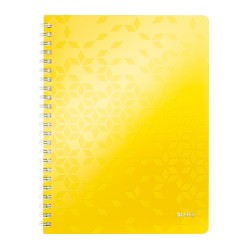 Caiet de birou Leitz WOW, PP, A4, cu spira, matematica, portocaliu metalizat Caiet de birou Leitz WOW, PP, A4, cu spira, matematica, portocaliu metalizat
