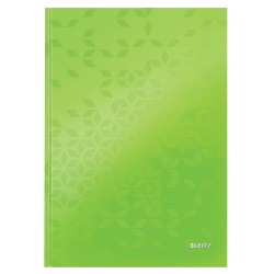 Caiet de birou Leitz WOW, A4, coperta dura, matematica, verde metalizat Caiet de birou Leitz WOW, A4, coperta dura, matematica, verde metalizat