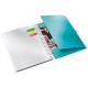 Caiet de birou Leitz WOW Be Mobile, PP, A4, cu spira, matematica, turcoaz metalizat