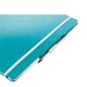 Caiet de birou Leitz WOW Be Mobile, PP, A4, cu spira, matematica, turcoaz metalizat