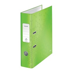 Biblioraft Leitz 180° WOW, carton laminat, A4, 80 mm, verde