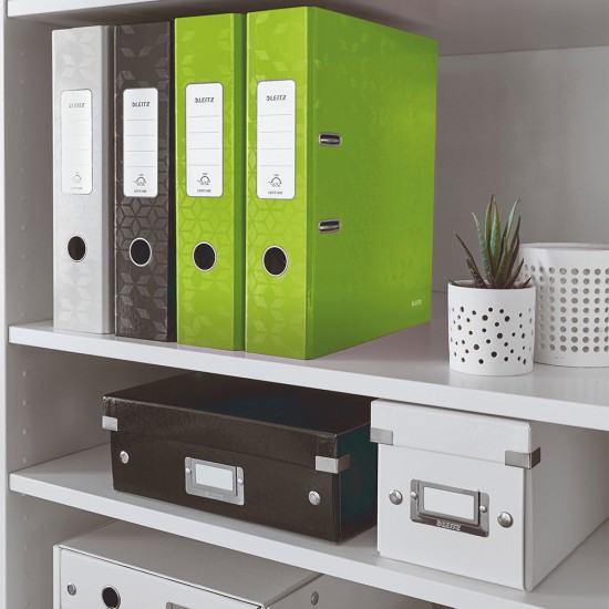 Biblioraft Leitz 180° WOW, carton laminat, A4, 80 mm, verde