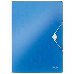 Mapa cu elastic Leitz WOW, PP, A4, 150 coli, albastru Mapa cu elastic Leitz WOW, PP, A4, 150 coli, albastru