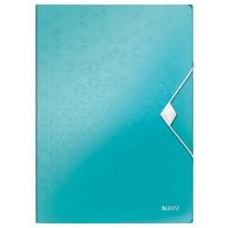 Mapa cu elastic Leitz WOW, PP, A4, 150 coli, turcoaz Mapa cu elastic Leitz WOW, PP, A4, 150 coli, turcoaz