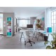 Cutie depozitare Leitz WOW Click & Store, carton laminat, pliabila, cu capac si maner, 32x31x36 cm, turcoaz