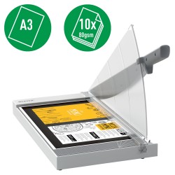 Ghilotina Leitz Home Office Precision, A3, 10 coli, indicator laser inclus, gri Ghilotina Leitz Home Office Precision, A3, 10 coli, indicator laser inclus, gri