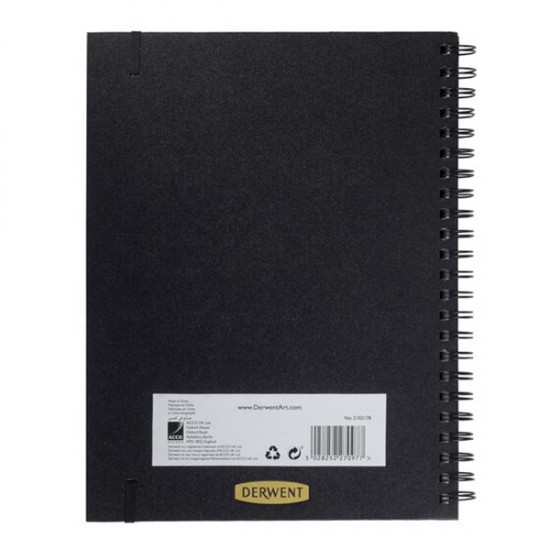 Caiet schite Derwent, A4, 200g/mp, 40 file, negru