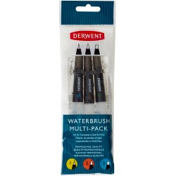Set pensule DERWENT, 3 bucati, diverse dimensiuni, negru Set pensule DERWENT, 3 bucati, diverse dimensiuni, negru