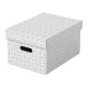 Cutie depozitare Esselte Home Recycled, carton reciclat si reciclabil, 365x265x205 mm, cu capac, 3 bucati/set, alb