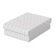 Cutie depozitare Esselte Home Recycled, carton reciclat si reciclabil, 360x265x100 mm, cu capac, 3 bucati/set, alb