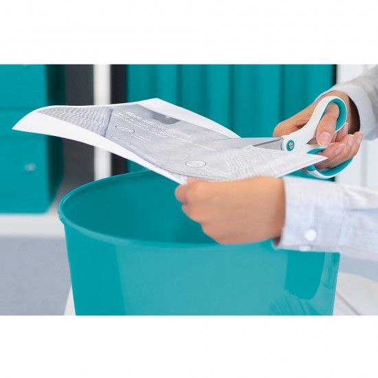 Foarfece pentru birou Leitz WOW Titanium, 20.5 cm, turcoaz