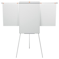 Flipchart NOBO Impression Pro, otel lacuit, brate extensibile si trepied, magnetic, include marker si tavita, alb Flipchart NOBO Impression Pro, otel lacuit, brate extensibile si trepied, magnetic, include marker si tavita, alb