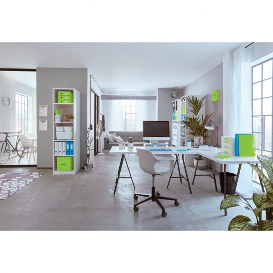 Cutie depozitare Leitz WOW Click & Store Organizer, carton laminat, medie, usor de asamblat, verde
