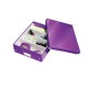 Cutie depozitare Leitz WOW Click & Store Organizer, carton laminat, medie, usor de asamblat, mov