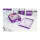 Cutie depozitare Leitz WOW Click & Store Organizer, carton laminat, medie, usor de asamblat, mov