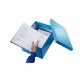 Cutie depozitare Leitz WOW Click & Store, carton laminat, medie, albastru
