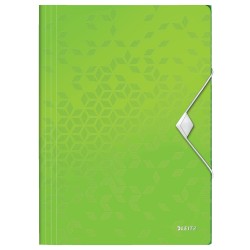 Mapa cu elastic Leitz WOW, PP, A4, 150 coli, verde