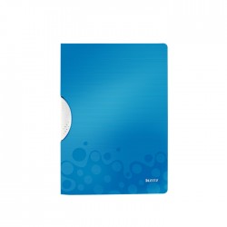 Dosar cu clip Leitz WOW ColorClip, PP, A4, 30 coli, albastru
