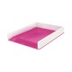 Tavita documente Leitz WOW, culori duale, roz metalizat/alb
