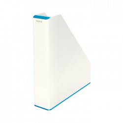 Suport vertical pentru documente, Leitz, WOW, culori duale, albastru metalizat/alb Suport vertical pentru documente, Leitz, WOW, culori duale, albastru metalizat/alb