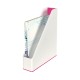 Suport vertical Leitz WOW, pentru documente, PS, A4, culori duale, alb-roz