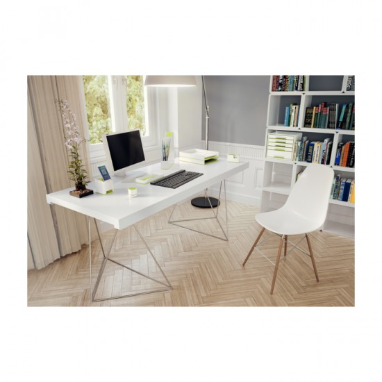 Dispenser banda adeziva Leitz WOW, PS, banda inclusa, culori duale, alb-verde