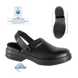 Saboti microfibra neagra perforatii/bareta A133-BM, marimea 40